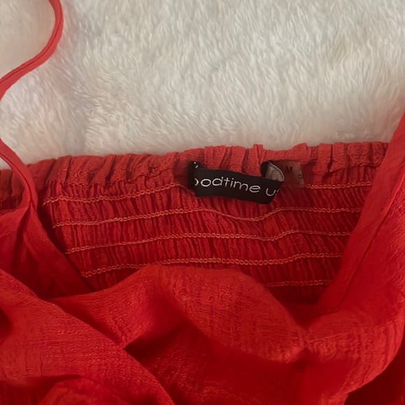 Goodtime USA Orange Crop Top Size M - Picture 4 of 7